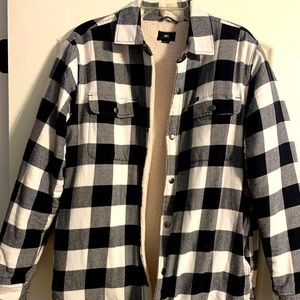 Obey Flannel Sherpa Jacket Mens M DOPE